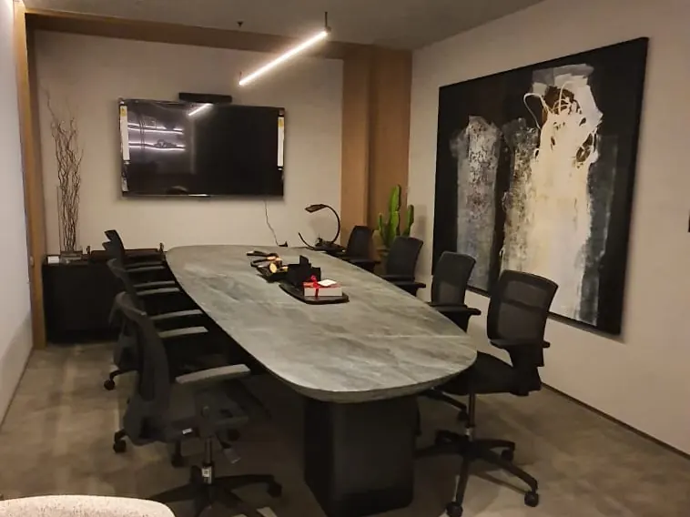 Espaço corporativo - Lounge e sala de reuniões